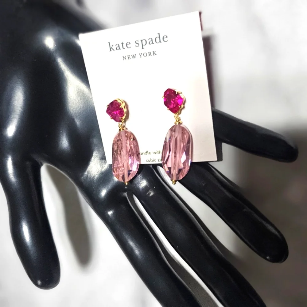 Kate Spade Gold-Tone Multicolor Treasure Trove Drop Earrings - Picture 1 of 5
